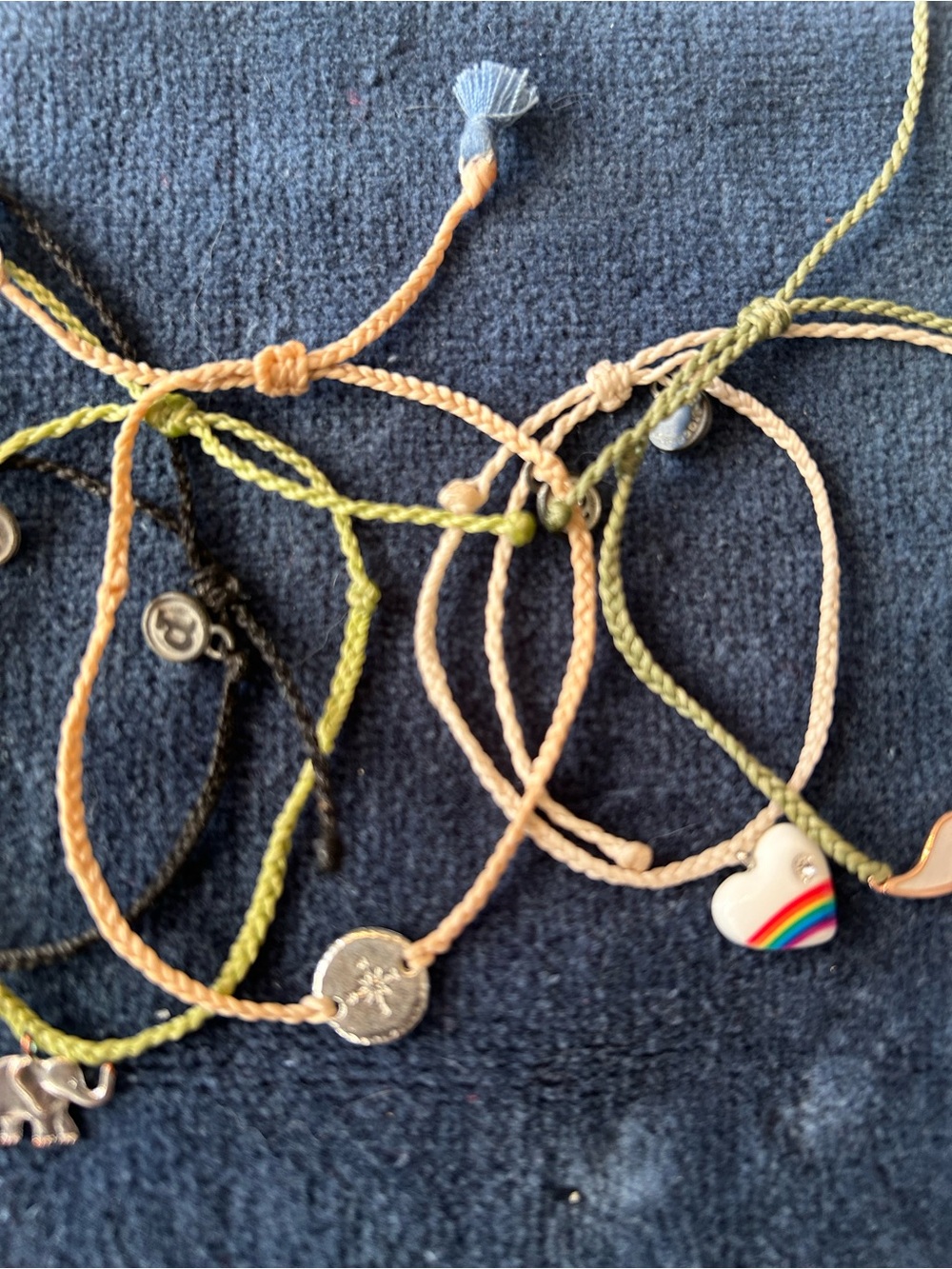 Pura Vida braided charm bracelets bundle of 7 various colors - Picture 4 of 5